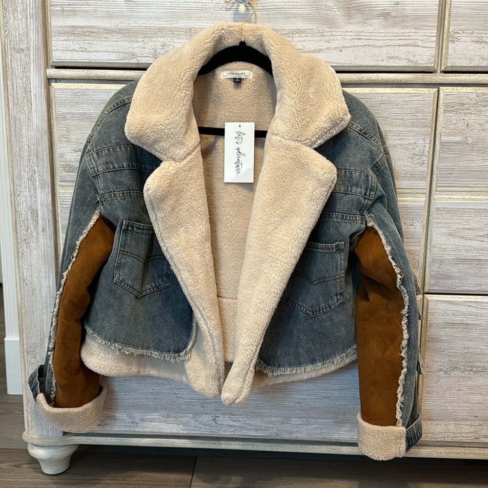 Denim Patch Work Jacket